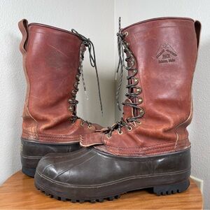 Mens LaCrosse USA Winter Packs Lace Up Boots Thinsulate Insulated Liners Size 13